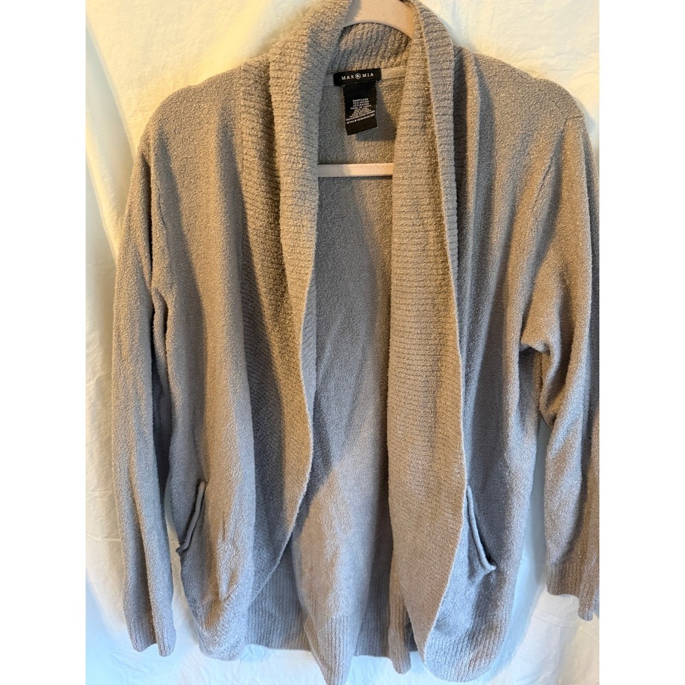 Max & Mia Womens XXL Gray Open Front Shawl Collar Cardigan Sweater XS7645US/0M